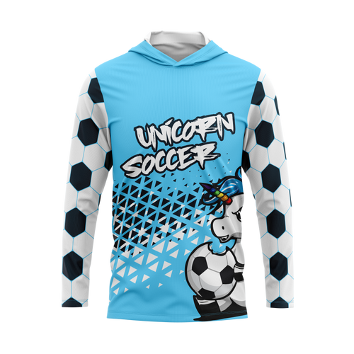 Winter Blue Long Sleeve UPF Hoodie