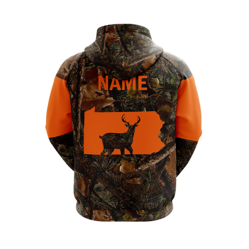 Hunting State Hoodie - Orange - Image 2