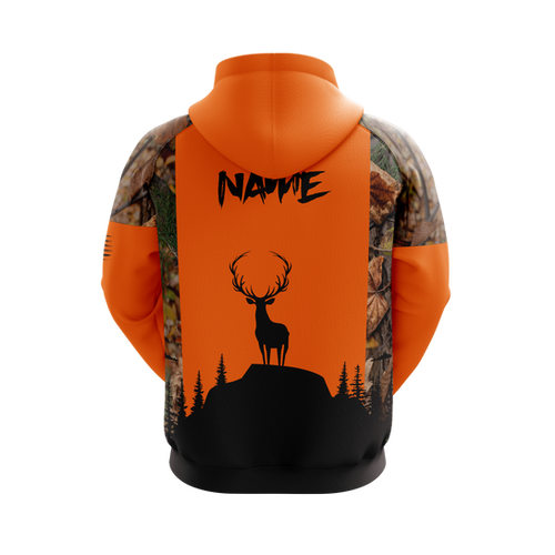 Hunter Orange/Camo Hoodie - Image 2