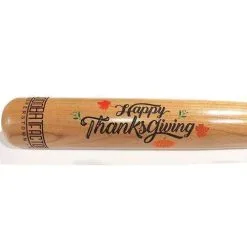 Sale ★ Custom Engraved & Hand Painted Happy Thanksgiving Trophy Bat